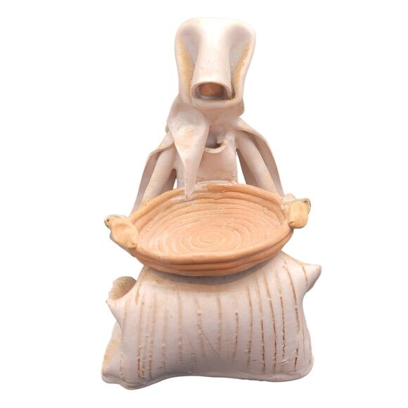 Vintage Emilia Palomba Sardinian Woman Sculpture Italian Pottery Signed - Picture 1 of 13
